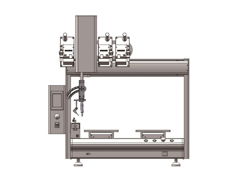 Three send tin automatic soldering machine